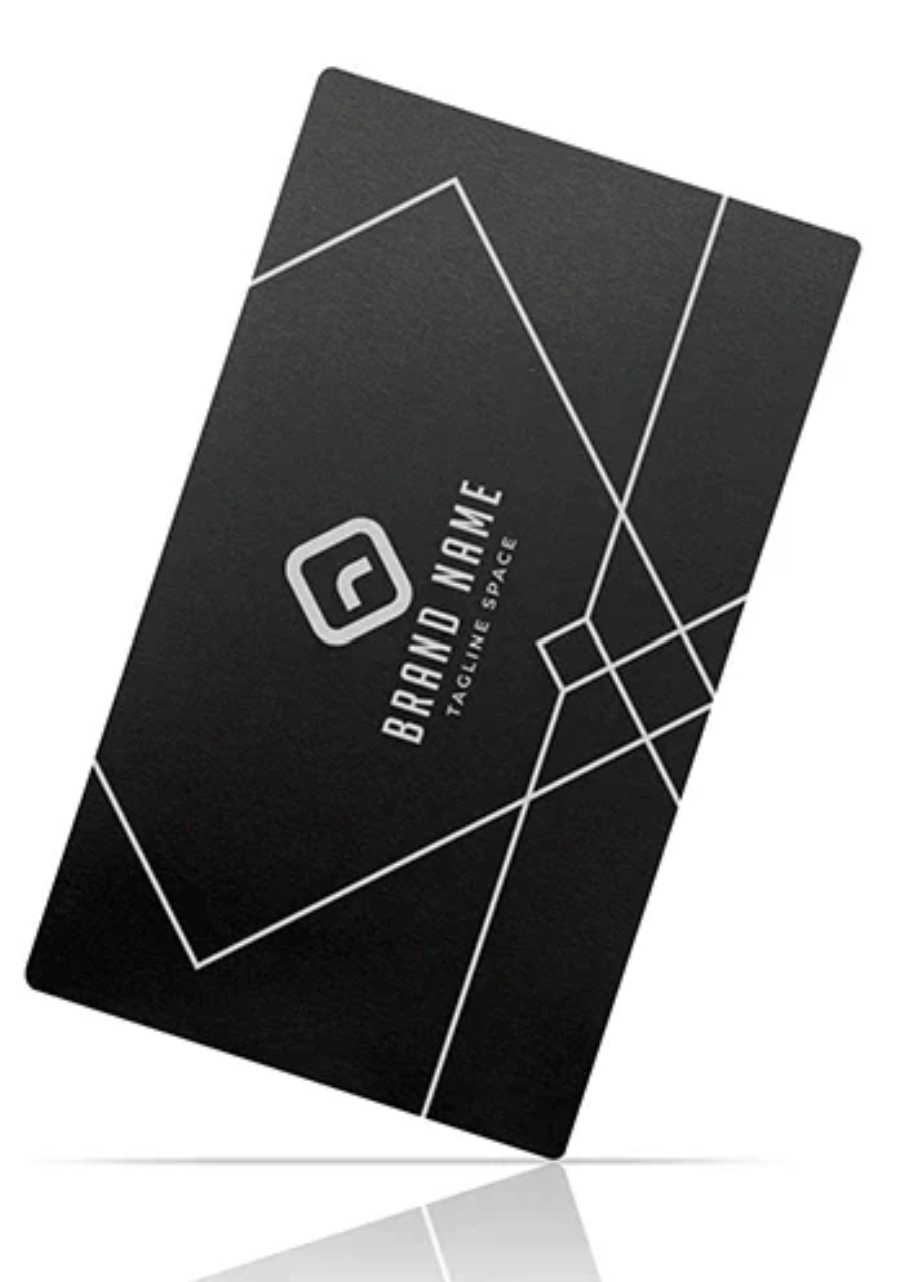 Aluminum Business Cards - Black - Custom Engraved