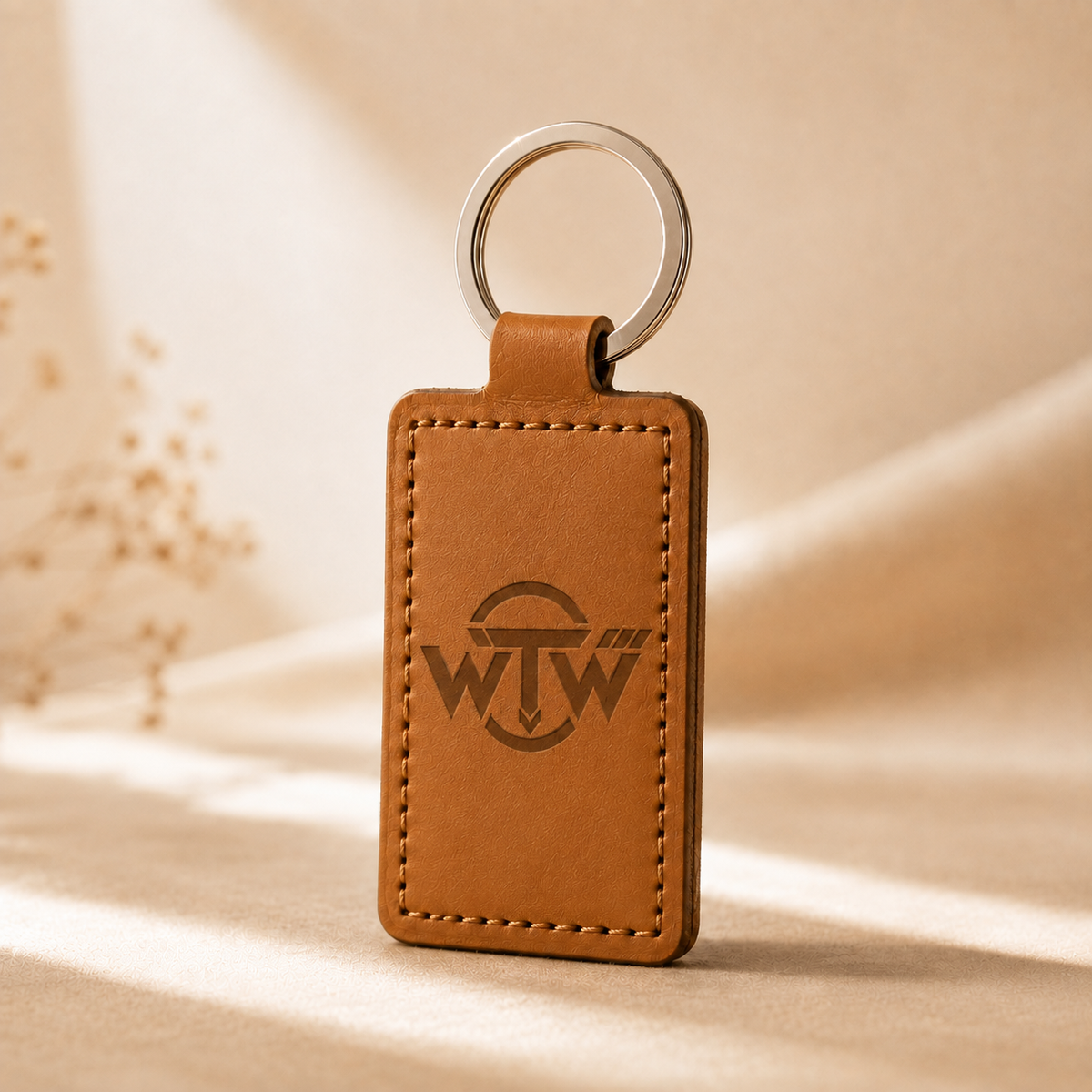 Leather Keychain V1 - Various Colors Available - Custom Engraved