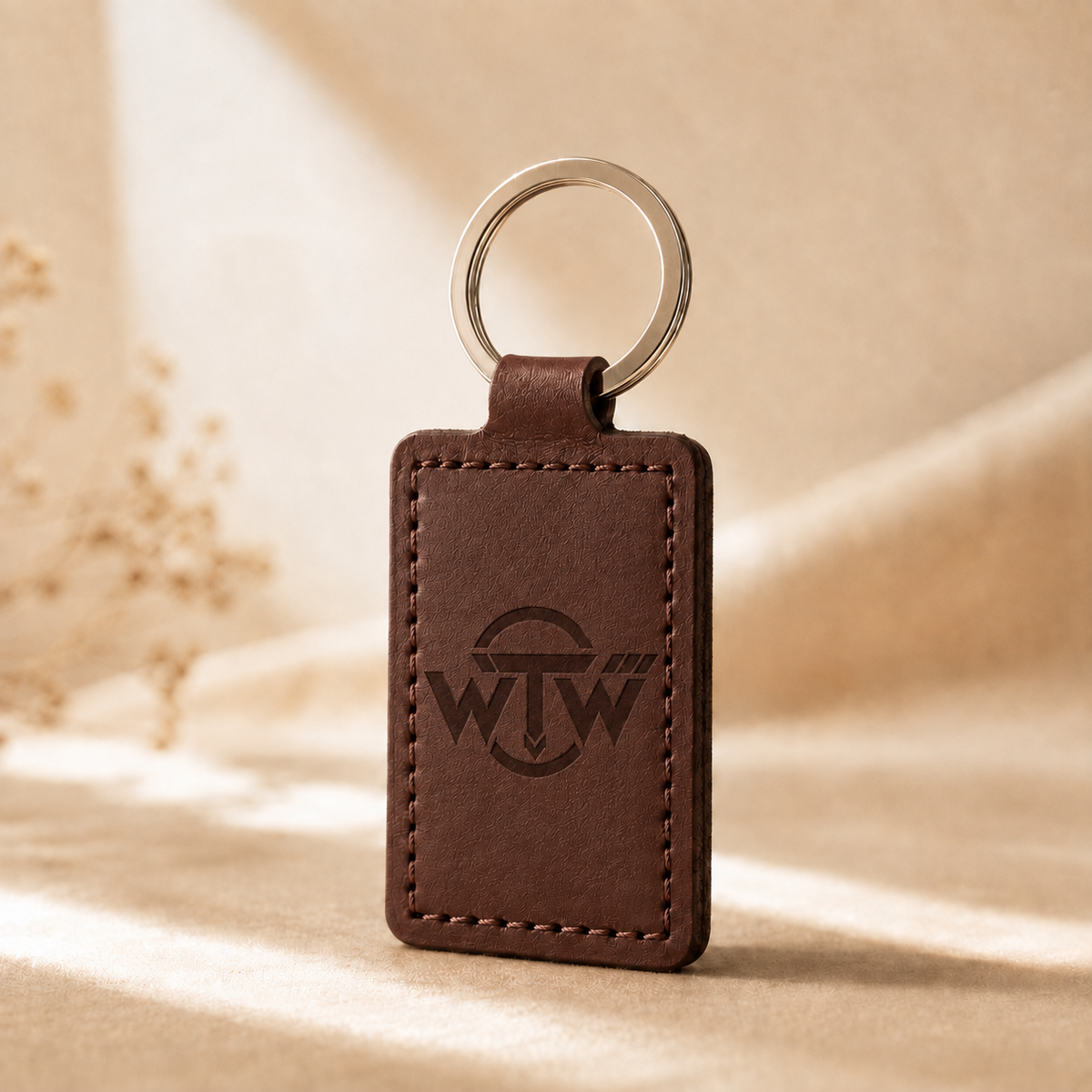 Leather Keychain V1 - Various Colors Available - Custom Engraved