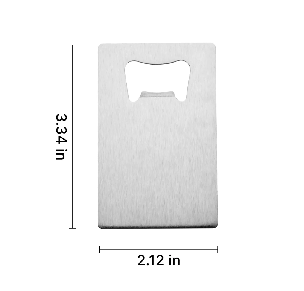 Credit Card Bottle Opener - Custom Engraved (Available in Silver or Black)