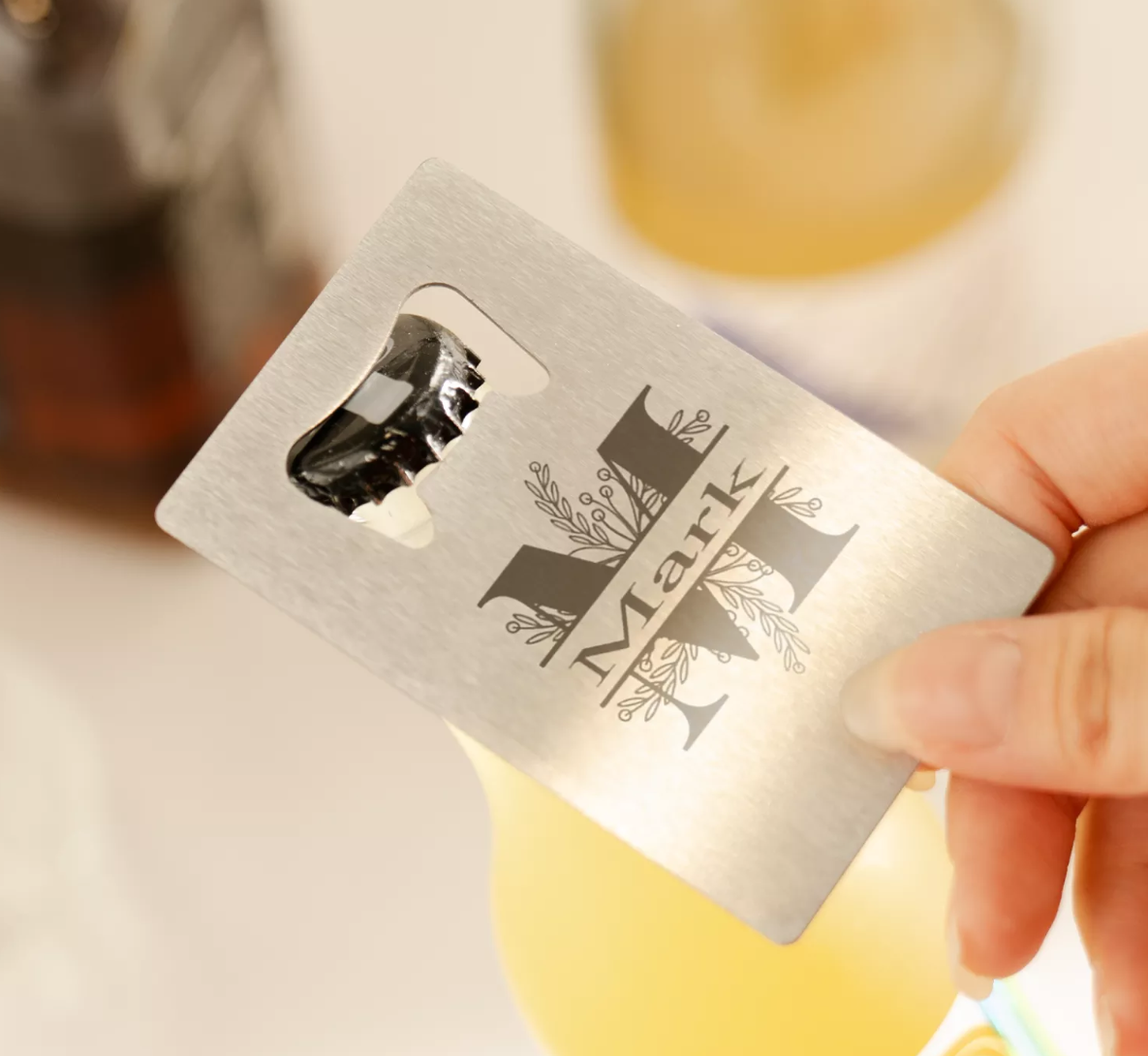 Credit Card Bottle Opener - Custom Engraved (Available in Silver or Black)