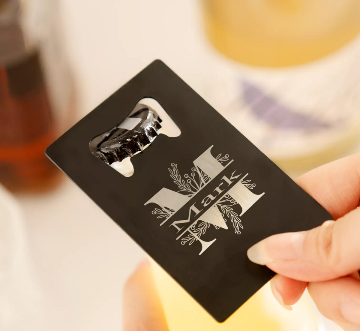 Credit Card Bottle Opener - Custom Engraved (Available in Silver or Black)