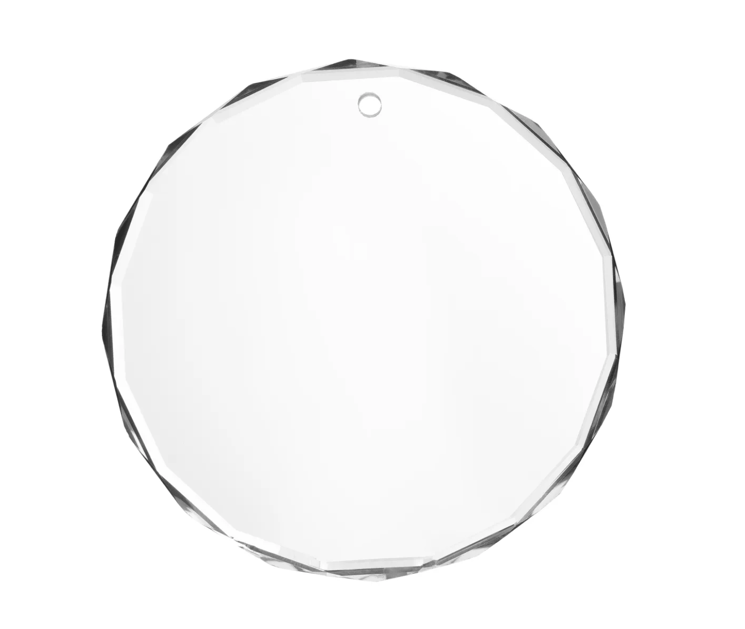 Crystal Faceted Round Ornament - Custom Engraved
