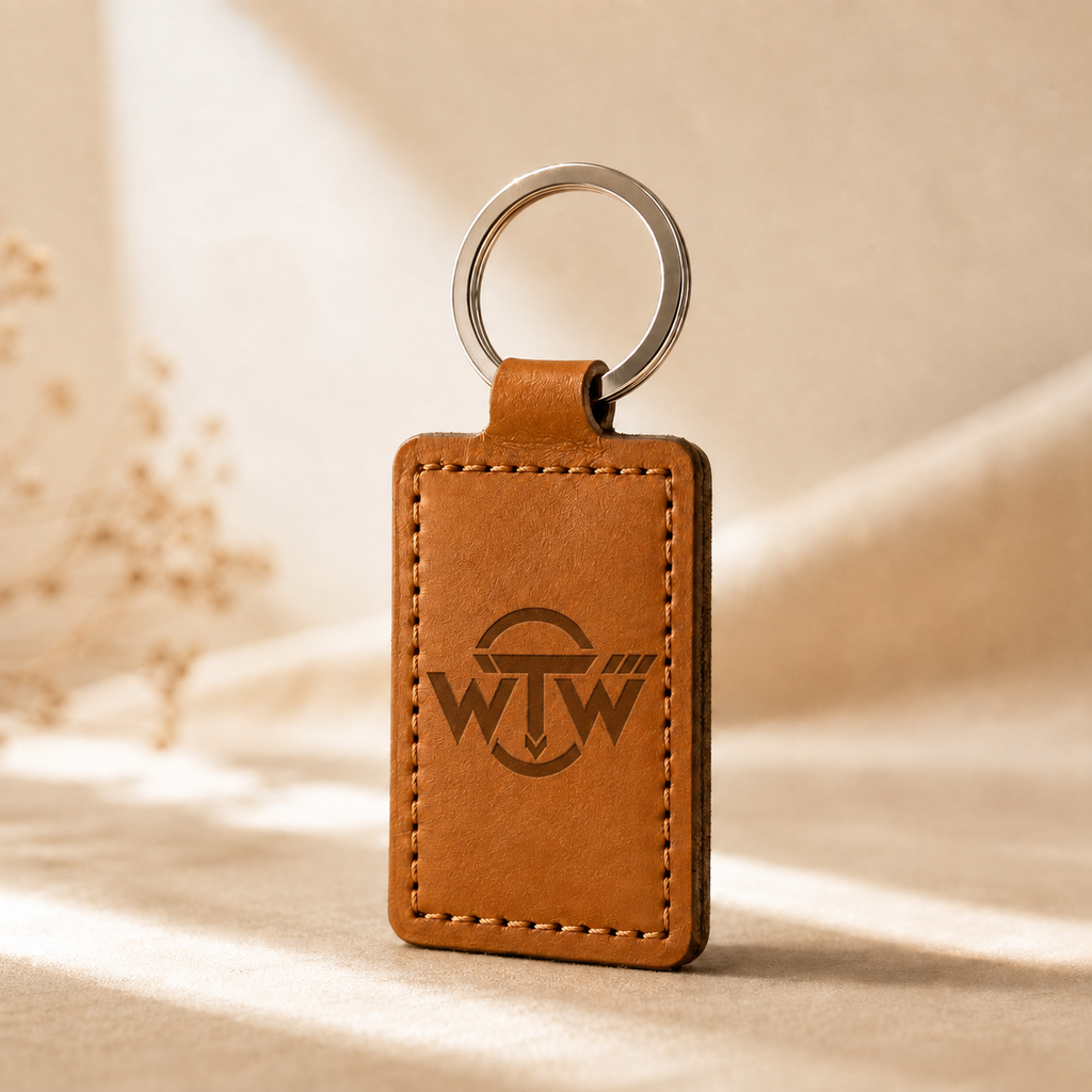 Leather Keychain - Various Colors Available - Custom Engraved