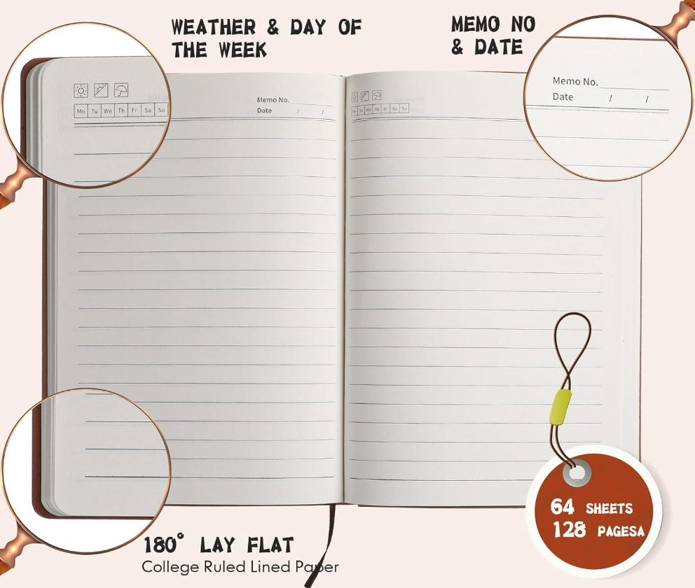 PU Leather Journal - Various Colors Available - Custom Engraved