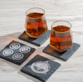 Stone Coaster - 4pcs (3.9 in.) - Custom Engraved - (Round or Square Available)