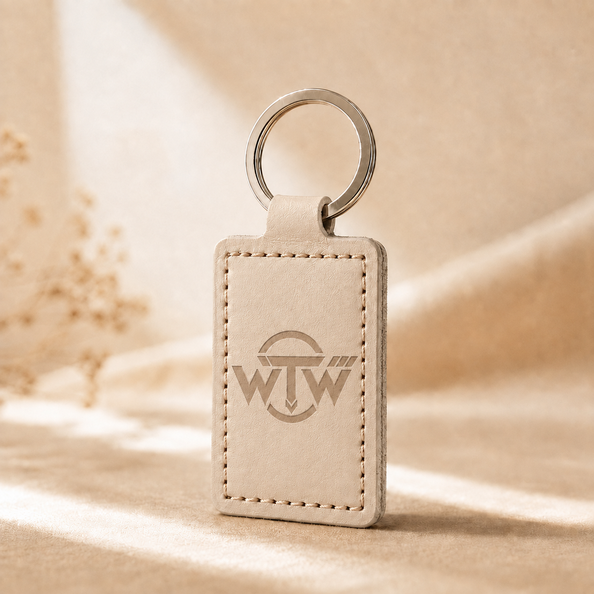 Leather Keychain V1 - Various Colors Available - Custom Engraved
