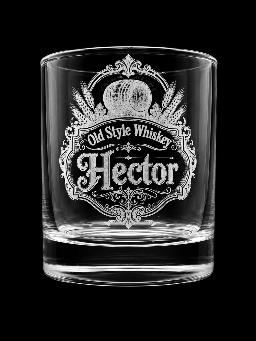 11.9oz Old Fashioned Whiskey Glasses - Custom Engraved (2pcs)